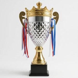 كأس فضي وذهبي مبزّر